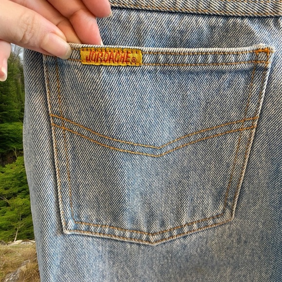 Vintage Jordache High Rise Denim Straight Leg Skinny Jeans - Picture 7 of 16